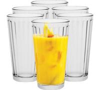Conjunto de vasos Famanu, capacidad de 360 ml, transparentes, juego de 6 unidades