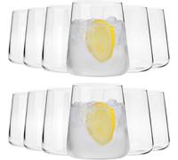 Conjunto de vasos KIAPPO, 380 ml - 12 unidades - Vasos para vino blanco - Cristal - Ideales para ginebra, zumo y agua - Perfectos para el hogar o el restaurante