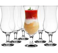 Conjunto de vasos para cócteles de la marca Glasmark Krosno. Incluye vasos para cócteles largos, ginebra, cerveza y agua. También aptos para batidos y postres. Capacidad: 6 vasos de 420 ml