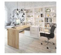 Conjunto despacho zeus oficina mesa escritorio 3 estanterías estilo moderno librerías salón 145102 cm