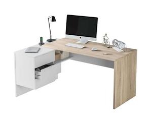 Conjunto despacho zeus oficina mesa escritorio 3 estanterías estilo moderno librerías salón