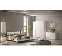 Conjunto dormitorio completo napoli color lacado blanco brillo