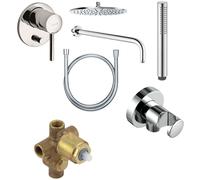 Conjunto ducha con efecto lluvia Kludi A-QA 6433005-00, sistema empotrado para grifo Kludi 38624N, 387160576, 6651405-00, 3912005-00, 610710500, 6054705-00