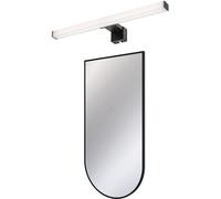Conjunto espejo Deante Silia ADI_N851, lámpara de pared Rabalux Oliro 75051