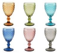Conjunto Excelsa de 6 vasos de vidrio "Ginkgo", capacidad de 35 e colores variados