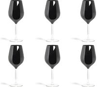 Conjunto Excelsa de 6 vasos para vino, color vino, dimensiones 7,5x7,5x23 cm, color