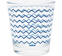 Conjunto Excelsa Set 6 vasos Enjoy Greca de 25 abricados en vidrio azul