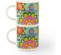Conjunto Excelsa Set de 6 tazas de café espresso "Gipsy Soul", fabricadas en porcelana de hueso de color vibrante
