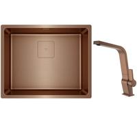Conjunto fregadero de acero Teka Flexlinea 115000025, grifo de cocina Teka ICC 116030007