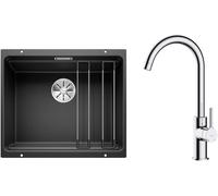 Conjunto fregadero de granito Blanco Etagon 500-U 525887, grifo de cocina Oltens Skafta 35206100