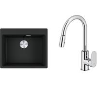 Conjunto fregadero de granito Franke Maris 114.0661.699, grifo de cocina Oltens Lista 35202100