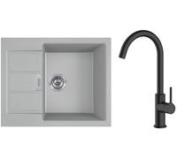 Conjunto fregadero Tectonite Franke Sirius 2.0 143.0618.668, grifo de cocina Oltens Skafta 35206300