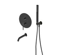 Conjunto grifo de bañera y ducha Oltens Rann 34111300, caño de grifo Oltens Molle 39100300, 39304300, 37102300, 37200300