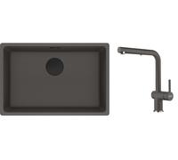 Conjunto grifo de cocina Franke Active L Pull-Out Spray 115.0721.464, fregadero de granito Franke Maris 125.0737.994