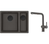 Conjunto grifo de cocina Franke Active L Pull-Out Spray 115.0721.464, fregadero de granito Franke Maris 125.0737.993