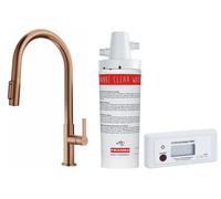 Conjunto grifo de cocina Franke Maris Slim Clear Water J Pull-Out 120.0736.602, filtro para fregadero Franke Clear Water 133.0284.025