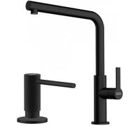 Conjunto grifo de cocina Franke Maris Slim L Pull-Out 115.0728.394, dispensador de líquidos Franke Active SM 119.0547.906