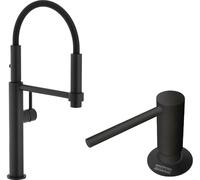 Conjunto grifo de cocina Franke Pescara 360 115.0545.136, dispensador de líquidos Franke Comfort 112.0753.277