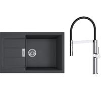Conjunto grifo de cocina Oltens Borga 35207100, fregadero Tectonite Franke Sirius 2.0 143.0618.577