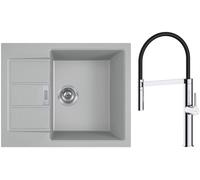 Conjunto grifo de cocina Oltens Borga 35207100, fregadero Tectonite Franke Sirius 2.0 143.0618.668