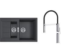 Conjunto grifo de cocina Oltens Borga 35207100, fregadero Tectonite Franke Sirius 2.0 143.0618.687
