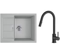 Conjunto grifo de cocina Oltens Litla 35204300, fregadero Tectonite Franke Sirius 2.0 143.0618.668