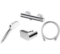 Conjunto grifo para ducha Oltens Hamnes 33005100, alcachofa de ducha Oltens Driva EasyClick 37101110, 37200100, 37402100