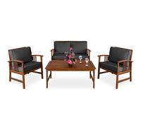 Conjunto jardin Atlas 2 sillas 1 banco 1 mesa acacia