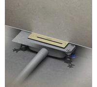 Conjunto Kaldewei FLOWPOINT, desagüe puntual 2410, con sistema de desagüe horizontal plano FLOWDRAIN 4204
