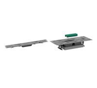 Conjunto kit de montaje Hansgrohe uBox Universal 56020180, desagüe lineal Hansgrohe RainDrain Rock 56033000