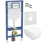 Conjunto marco empotrado Geberit Duofix 111.320.00.6, taza de inodoro con asiento de cierre suave Geberit Selnova Premium 502.793.00.1, 111.815.00.1, 156.050.00.1