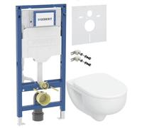 Conjunto marco empotrado Geberit Duofix 111.320.00.6, taza de inodoro con asiento de cierre suave Geberit Selnova 503.083.00.1, 111.815.00.1, 156.050.00.1