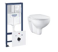Conjunto marco empotrado Grohe Rapid SL 38827000, taza de inodoro con asiento de cierre suave Grohe Bau Ceramic 39351000