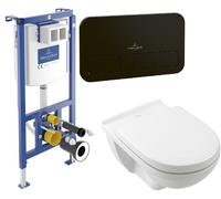 Conjunto marco empotrado Villeroy & Boch ViConnect 92242700, conjunto Combi-Pack con tapa Villeroy & Boch O.Novo 5660H101, 922490AN