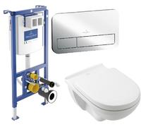 Conjunto marco empotrado Villeroy & Boch ViConnect 92242700, conjunto Combi-Pack con tapa Villeroy & Boch O.Novo 5660H101, 92249061