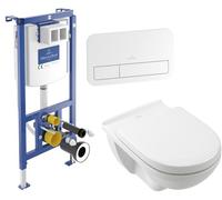 Conjunto marco empotrado Villeroy & Boch ViConnect 92242700, conjunto Combi-Pack con tapa Villeroy & Boch O.Novo 5660H101, 92249068