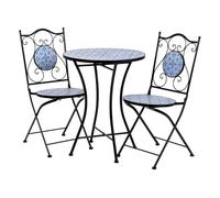 Wonderlust Deco - Mesa +2 sillas de forja mesa:D60x75h-silla(2):D38x46-90h Negro Negro mesa:D60x75h-silla(2):D38x46-90h Black Table:d60x75h-chair(2):d38x46-90h