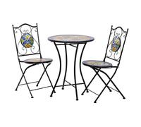Wonderlust Deco - Mesa +2 sillas de forja mesa:D60x75h-silla(2):D38x46-90h Negro Negro mesa:D60x75h-silla(2):D38x46-90h Black Table:d60x75h-chair(2):d38x46-90h