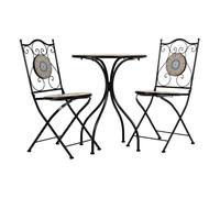 Wonderlust Deco - Conjunto mesa y dos sillas de mosaico y forja naranja Naranja mesa:D60x75h-silla(2):D38x45-92h cm Orange Table:d60x75h-chair(2):d38x45-92h cm