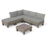 Conjunto modular Keter Elements, de 5 módulos, color ashwood (nogal)