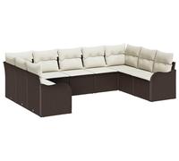 Conjunto modular para jardín - Banco de jardín - Rincón de relax - Mueble de jardín - Sofá de exterior - Juego de 9 piezas con mesa