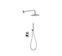 Conjunto para ducha con una grifería de latón de diseño moderno y un acabado cromado Olimpo de Imex