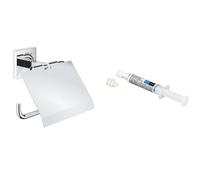 Conjunto portarrollos de papel higiénico Grohe Start Cube 41102000, pegamento Grohe QuickGlue 41127000