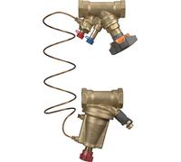Conjunto que incluye: válvula de control de caudal STAD, presión nominal PN16; y regulador de presión diferencial STAP, tamaño DN 20, rango de funcionamiento de 5 a 25 kPa