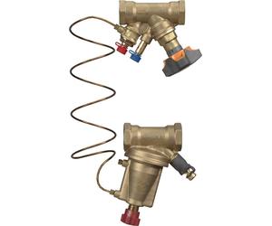 Conjunto que incluye: válvula de control de caudal STAD, presión nominal PN25; y regulador de presión diferencial STAP, tamaño DN 10/15, rango de funcionamiento de 10-60 kPa