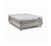 Conjunto spring visco y sommier cement - colchón y cama 190 x 120 cm altura 62 cm leafsleep