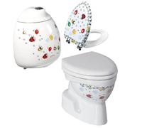 Conjunto taza de inodoro compacto Creavit Kid CK300-11CB00E-FF00, cisterna universal Creavit Kid CK400.00CB00E.FF00, KC0802.01.1