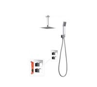 Conjunto termostático con 3 módulos para ducha de diseño moderno y un acabado cromado ons Cies de Imex