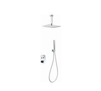 Conjunto termostático de 3 módulos para ducha de diseño moderno con un acabado cromado feroe Hidra de Imex