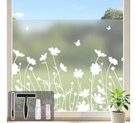 Conkov Película Ventana Opaca Esmerilado, Margarita Pequeña, 90 x 400 cm | Lámina de Vinilo Translúcida Privacidad Autoadhesiva Decorativa para Cocina Sala Estar Dormitorio, con Herramientas